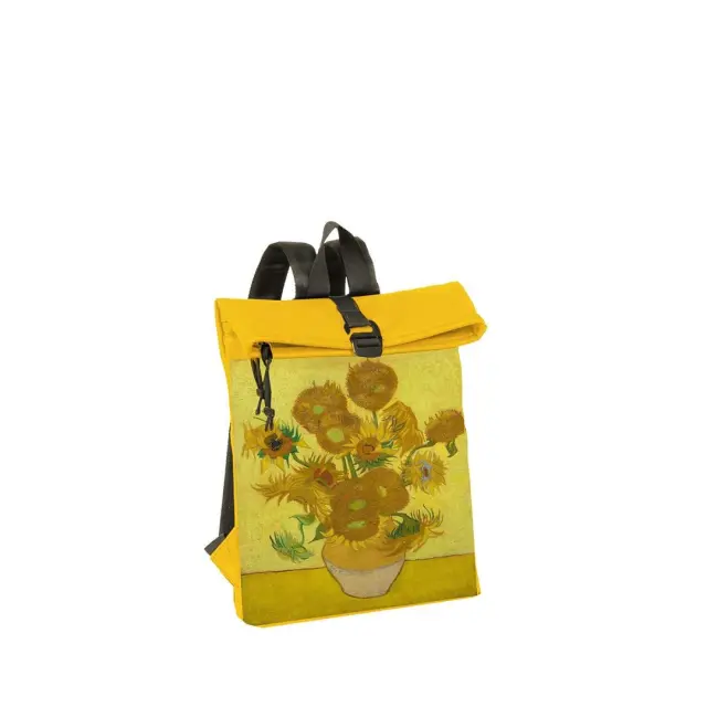 New Rebels Mart Art Roll-Top Backpack (S): Sunflower