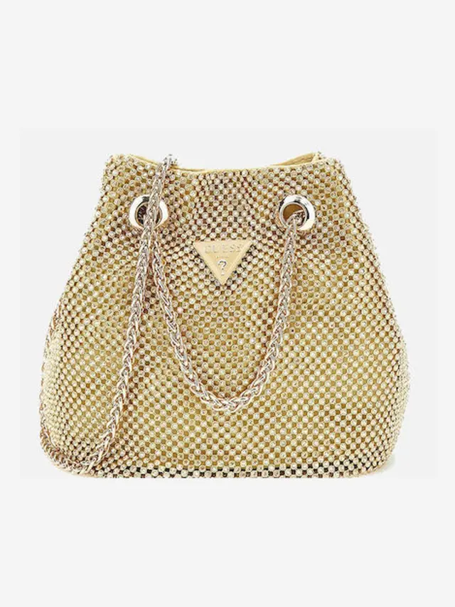 Guess Zalina Γυναικεία Τσάντα Ώμου Χρυσή HWRP9350750-GOL - Μικρό