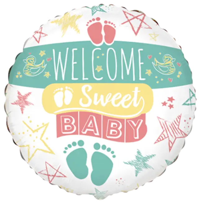 Μπαλόνι Φοιλ 18 Welcome Sweet Baby / 45 εκ- Ασυσκεύαστο