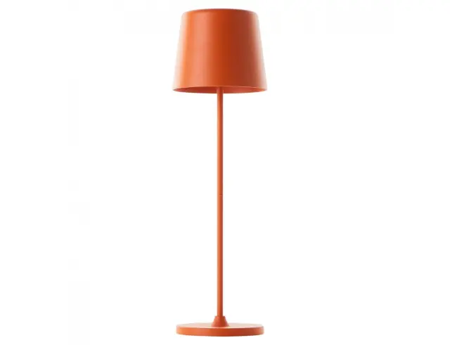 Επιτραπέζιο φωτιστικό LED Brilliant Kaami με μπαταρία, USB, ισχύ 2W και διαστάσεις 10x10x37cm - Ματ Πορτοκαλί