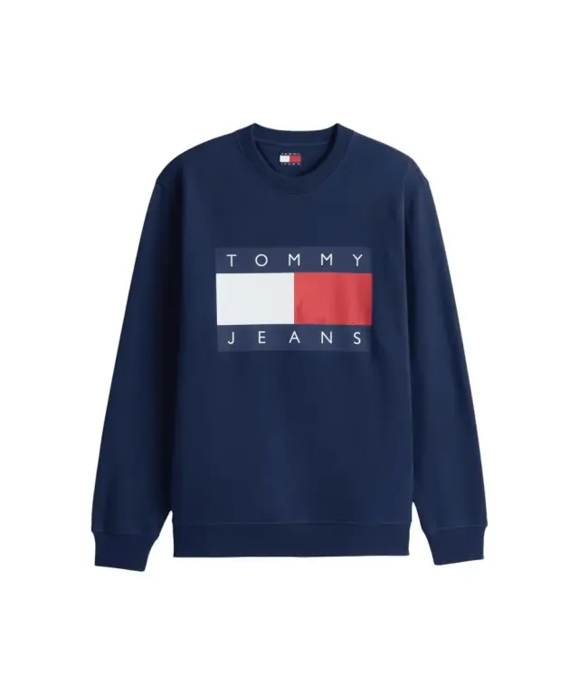 Tommy Hilfiger - Ανδρικό Φούτερ Big Flag Regular Fit DM0DM22643-C1G Μπλε Σκούρο 3