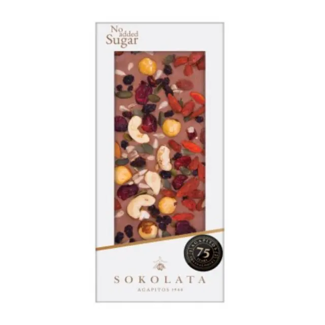 Agapitos Milk Chocolate Super Foods No Added Sugar 100gr