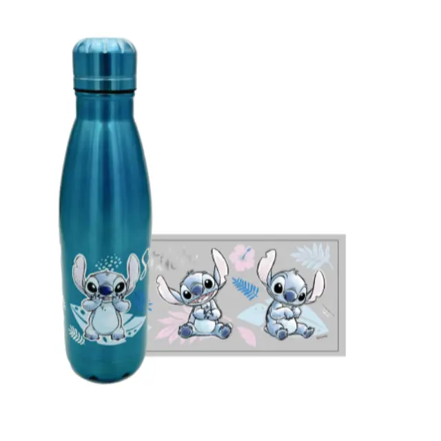 Παγούρι μεταλλικό Disney STITCH - Watercolor Metalic Blue - Stainless Steel Bottle 780ml
