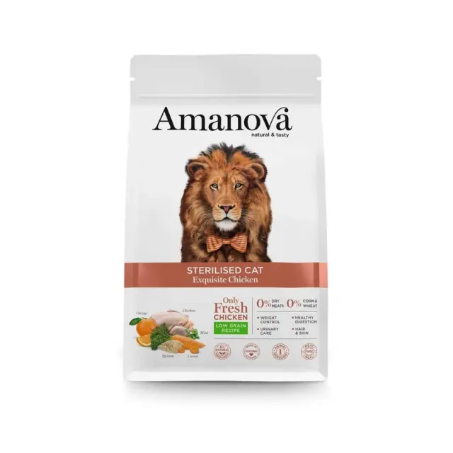 Amanova Low Grain Sterilised Cat Exquisite Chicken 6Kg Μονόχρωμο