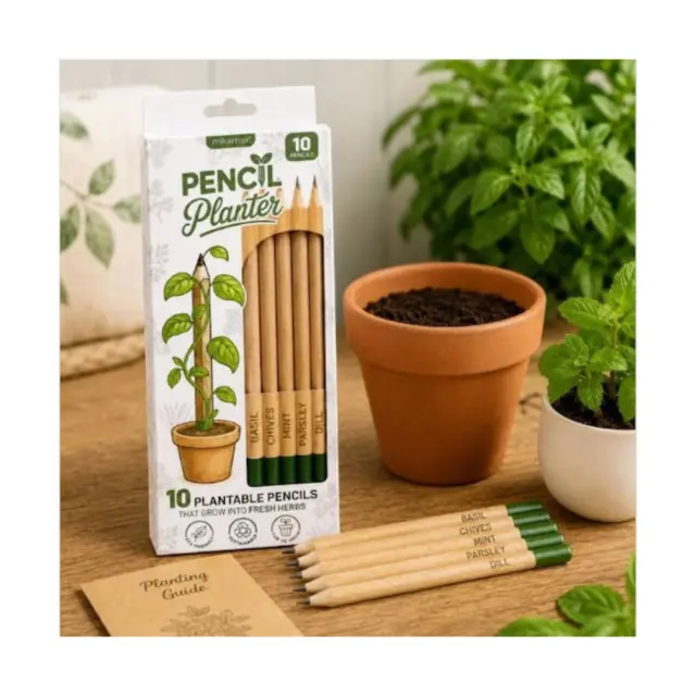 Mikamax Σετ 10 Μολύβια που Φυτεύονται / 10 Plantable Pencils: Pencil Planter 2