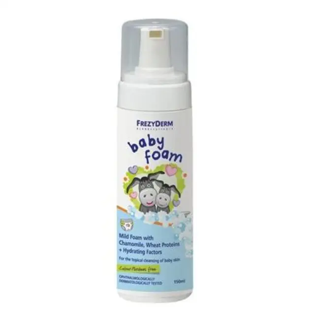 Frezyderm Baby Foam - Απαλός Αφρός Με Χαμομήλι Πρωτεϊνες Σιταριού & Ενυδατικά Συστατικά 150ml