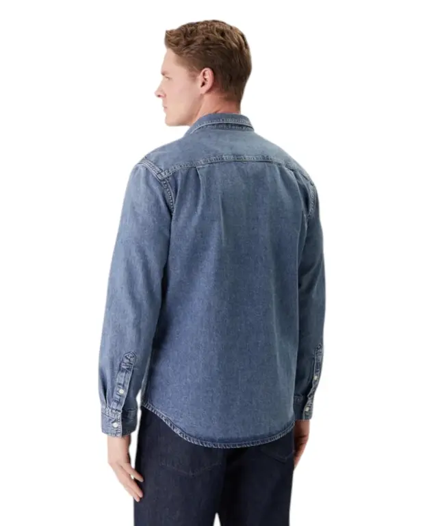 Calvin Klein - Ανδρικό Πουκάμισο Jean Vintage Indigo LV04RE708G-WHZ Μπλε 2