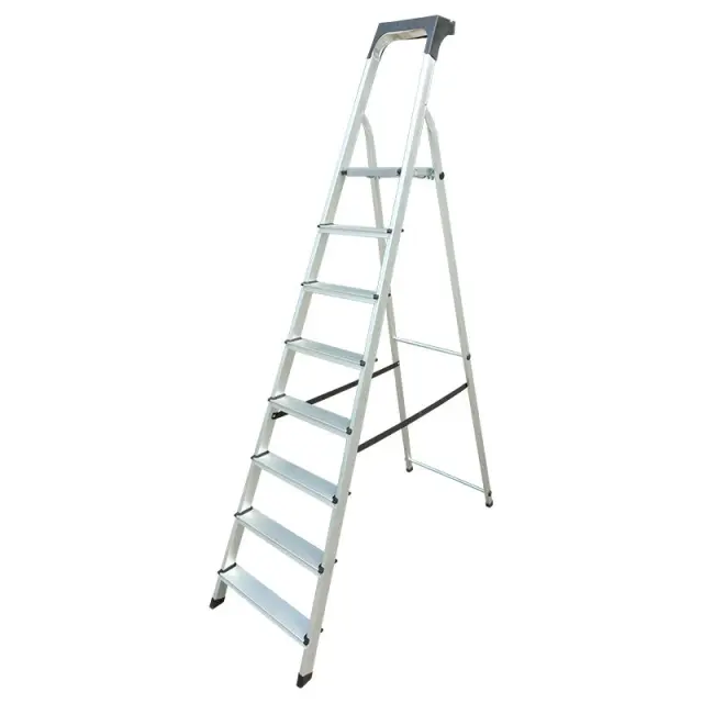 Bormann Pro BHL9020 - Σκάλα Αλουμινίου 7+1 Σκαλιά με Θήκη Εργαλείων (044796)