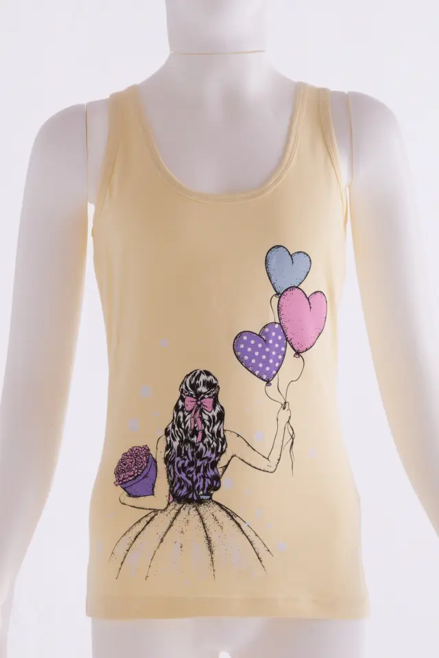 Undershirt Kid Hearts Κίτρινο