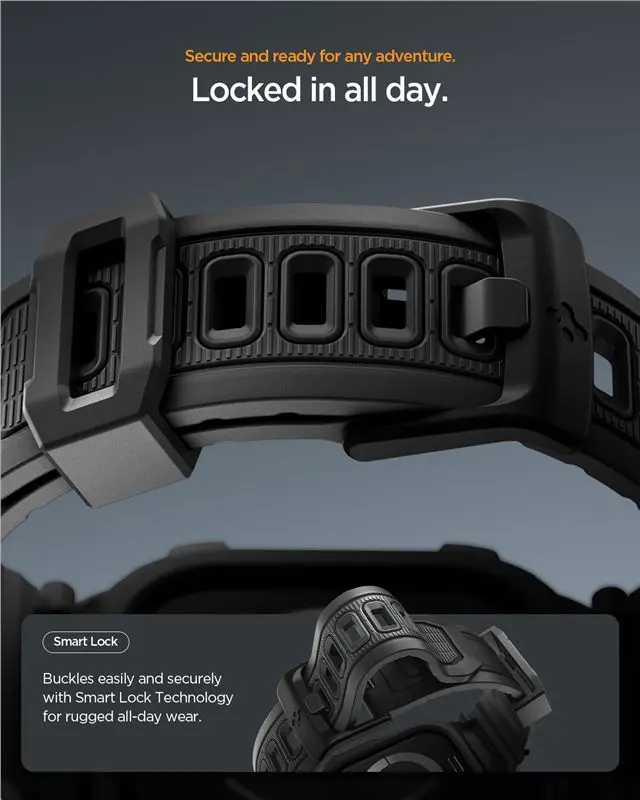 Spigen Rugged Armor Pro 2, matte black - Apple Watch 11 46mm 3