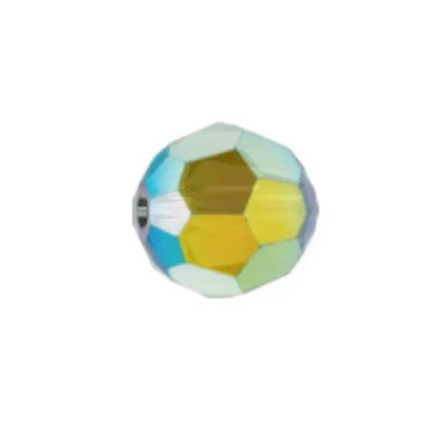 Swarovski 5000 Faceted Round Black Diamond AB Full Coat 4mm - 10τεμ