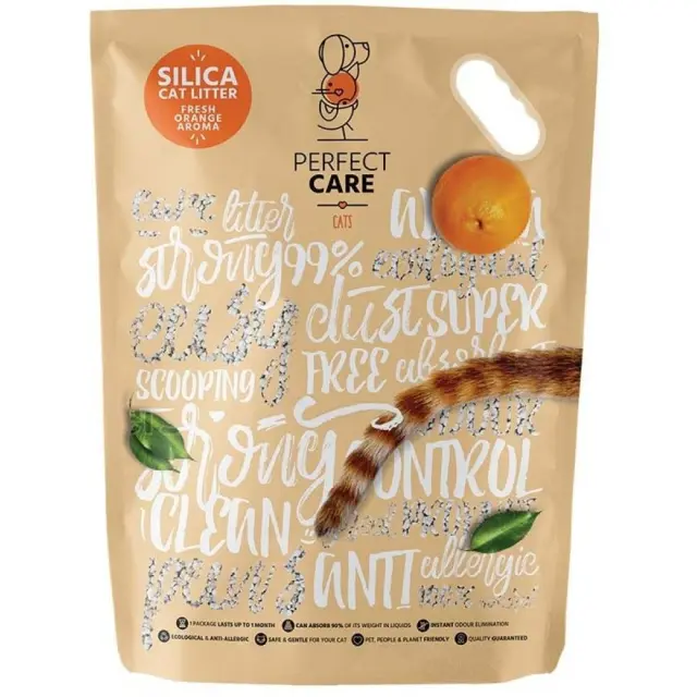 Perfect Care Άμμος Σιλικόνης Γάτας Πορτοκάλι 5.8lt