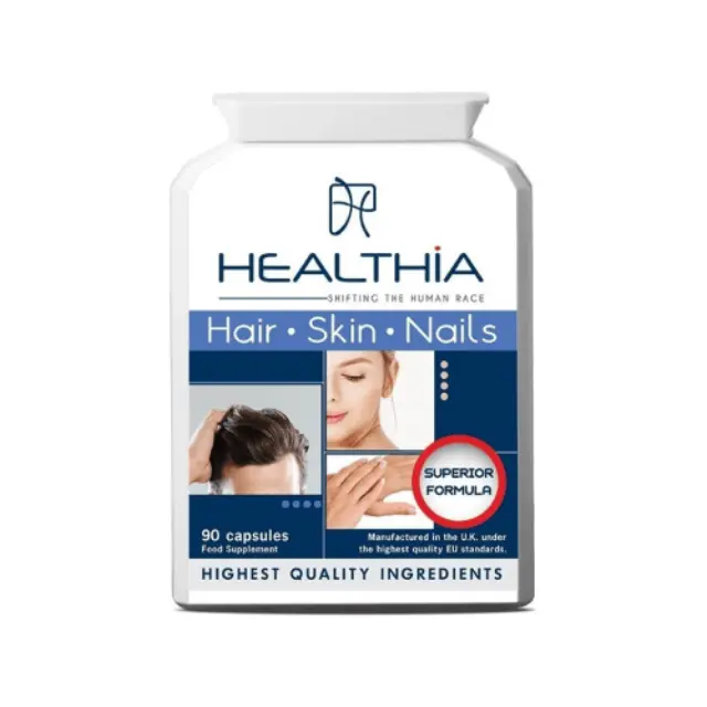 Healthia Hair Skin Nails Συμπλήρωμα Διατροφής για Υγιή Μαλλιά, Δέρμα, Νύχια, 90caps