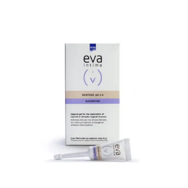 Eva Intima | Restore pH 3,8 Κολπική Γέλη για την Αποκατάσταση του Τραυματισμένου ή Ατροφικού Κολπικού Βλεννογόνου | 9x5g
