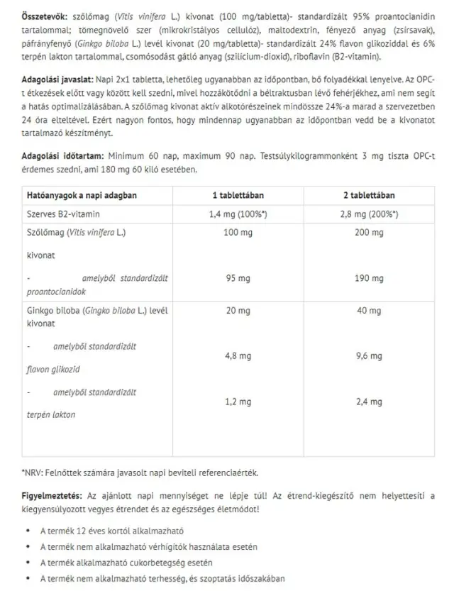 Natur Tanya Szerves Szőlőmag És Ginko Biloba 2