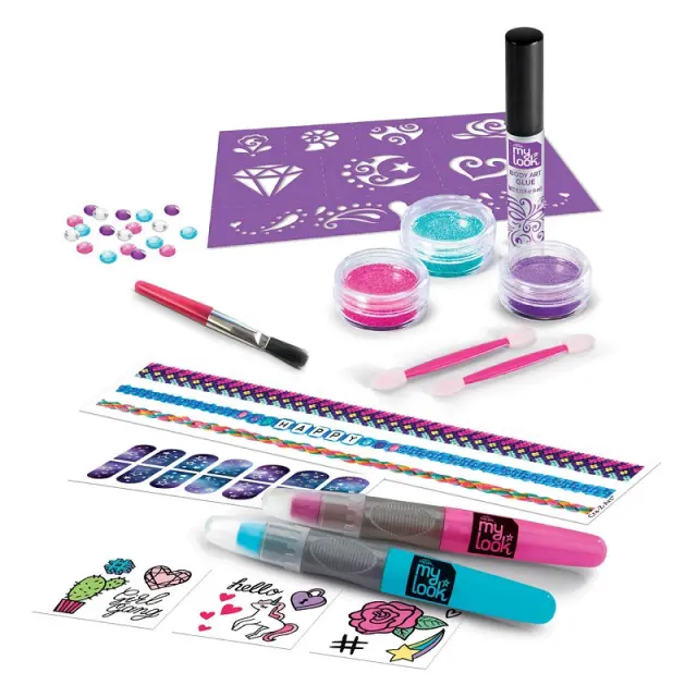 Cra-Z-Art Glitter Beauty Set 3-σε-1 Σετ Διακόσμησης Μαλλιών & Σώματος με Γκλίτερ και Πετράδια - 8+ Ετών 2