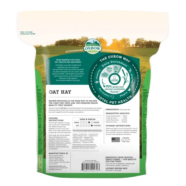 Oxbow Oat Hay - Χόρτο Βρώμης για Χορτοφάγα Κατοικίδια 2
