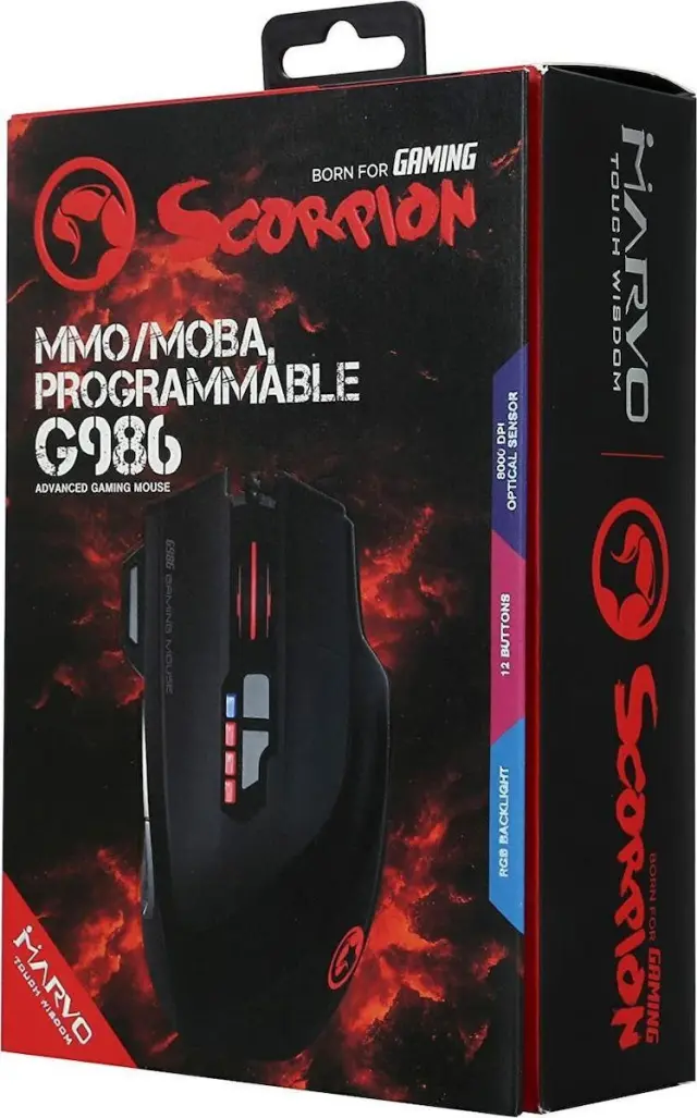 Marvo RGB Gaming Ποντίκι 8000 DPI Μαύρο G986 3