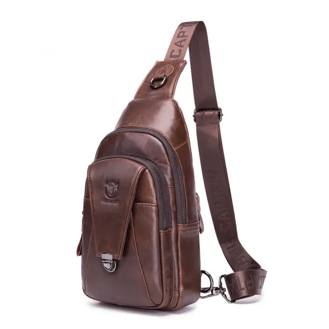 Δερμάτινο τσαντάκι body Bull Captain XB 110 σκούρο καφέ - One Size