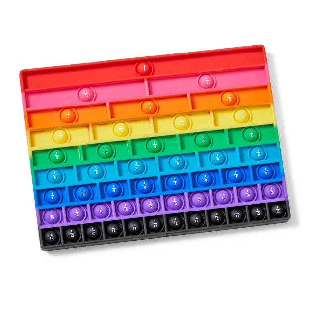 hand2mind Rainbow Fraction Sensory Bubble Popper Εκπαιδευτικό Παιχνίδι Κλασμάτων (8+ ετών) 96989