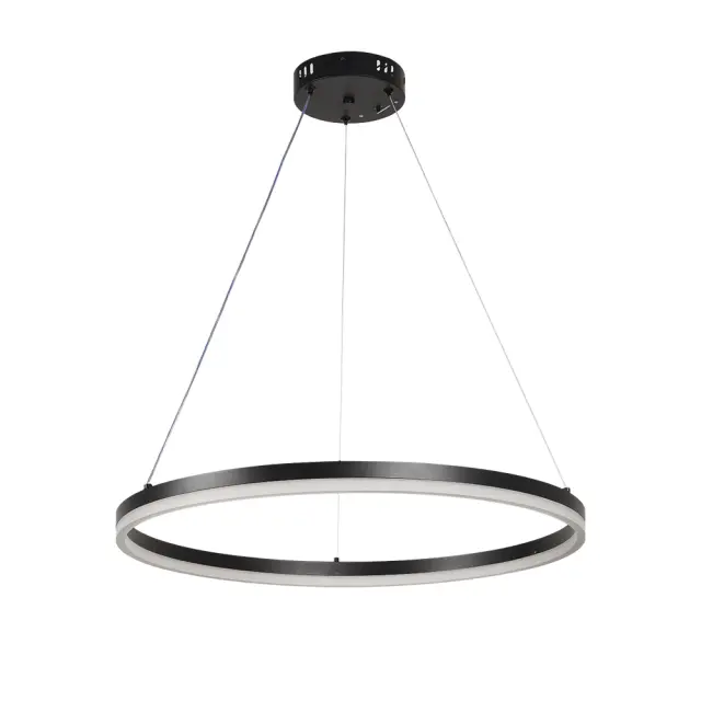 InLight Κρεμαστό φωτιστικό LED 45W 3CCT (by switch on base) D:60cm (6095-C-Black)