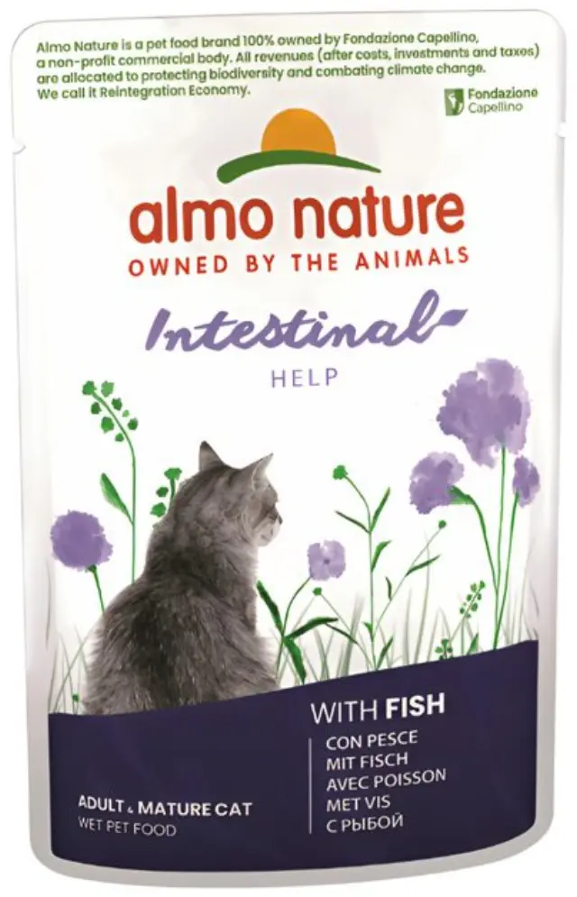 Almo Nature Functional Cat Adult Intestinal Φακελάκι Ψάρι 70gr Μονόχρωμο