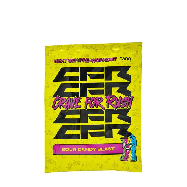 Nanosupps Crave For Rush Preworkout Sour Candy Blast, 20 g