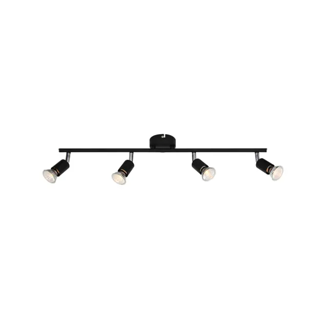 AcaLight Offer NETTO ΦΩΤΙΣΤΙΚΟ ΟΡΟΦΗΣ ΜΑΥΡΟ ΜΑΤ ΜΕΤΑΛΛΙΚΟ ΣΥΜΒΑΤΙΚΟ 4ΧGU10 663Χ164mm