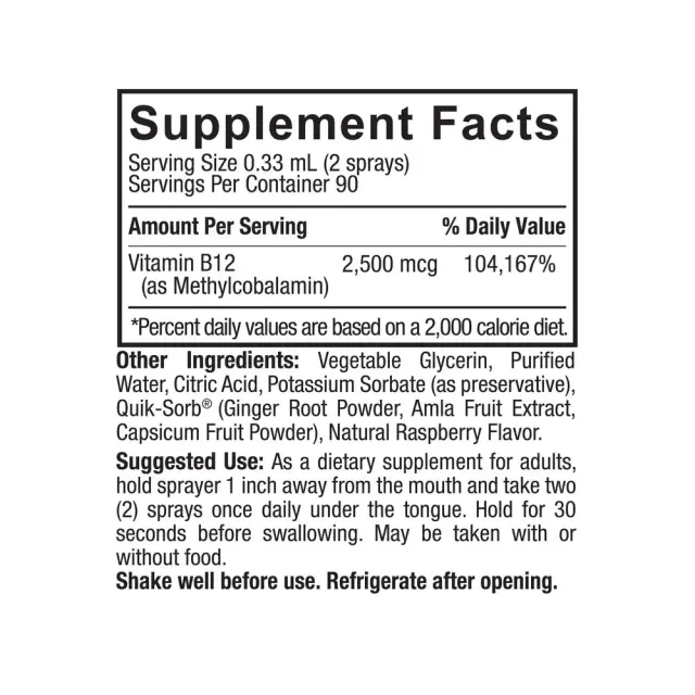 Nature's Answer Methyl B-12 2500mcg 2