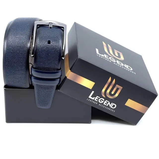 Μπλε Ζώνη P.U. Leather 3,5 cm - 135cm 3