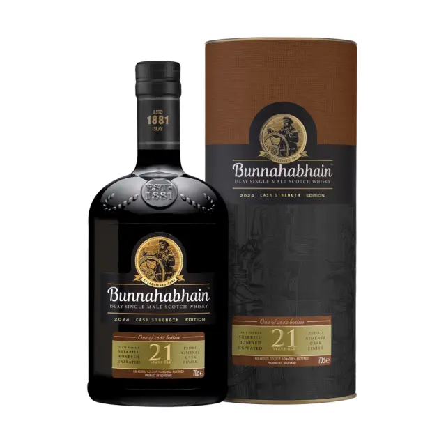 BUNNAHABHAIN 21 Y.O CASK STRENGTH 700ml 2025 EDITION