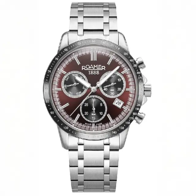 Roamer Mercury Chrono Men's Watch Silver Stainless Steel Bracelet 968988-41-65-20