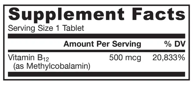 Jarrow Formulas Methyl B-12 500 mcg 2