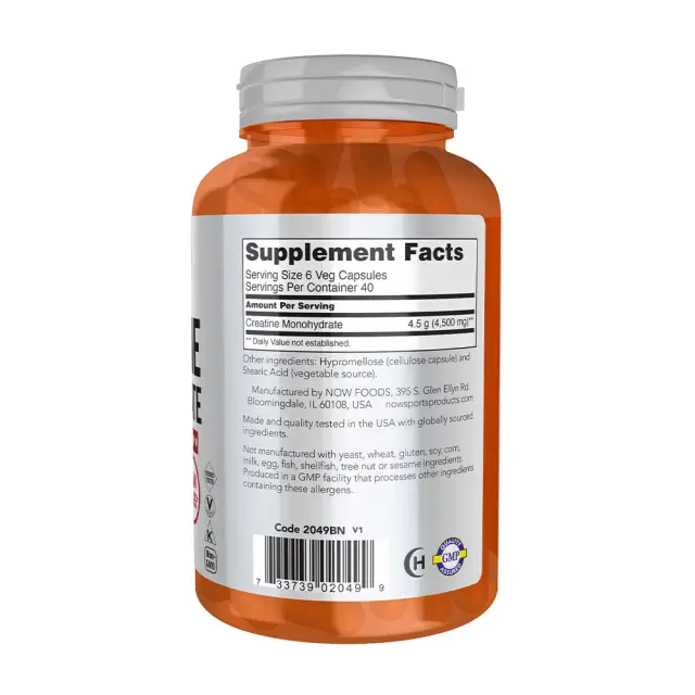 Now Foods Creatine Monohydrate 750 mg 240 Veg Capsules 3