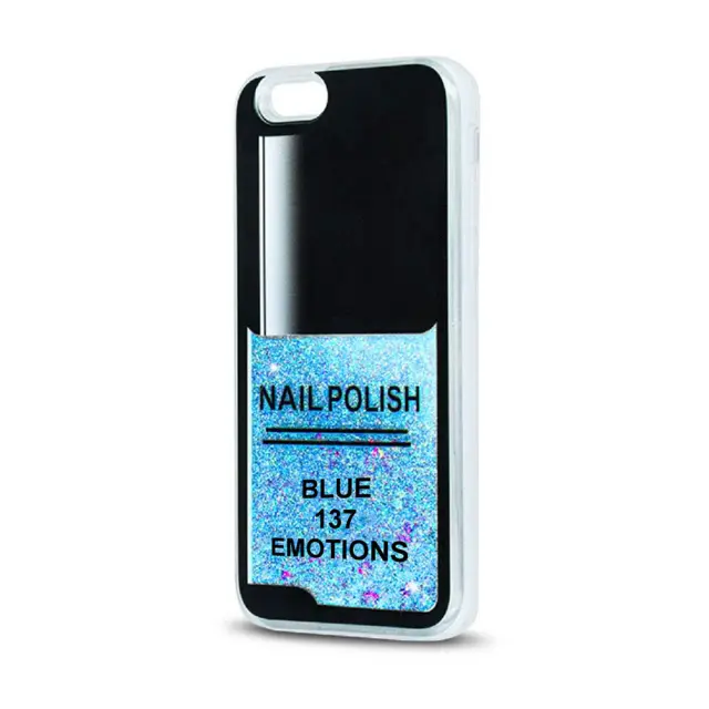 Θήκη Σιλικόνης Liquid Glitter Case Για Apple iPhone 6 / 6s Nail Polish Blue