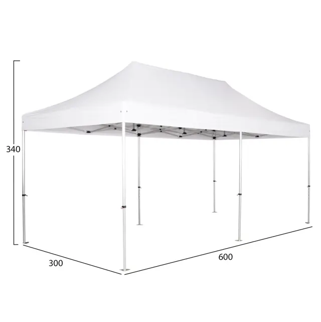 GAZEBO ΕΠΑΓΓΕΛΜΑΤΙΚΟ ΒΑΡΕΩΣ ΤΥΠΟΥ CRESSEN FB96307 ΠΤΥΣΣΟΜΕΝΟ ΑΛΟΥΜΙΝΙΟΥ 3x6x3,4Y 2