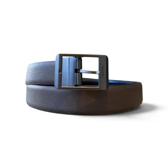 Ανδρική Δερμάτινη Ζώνη Διπλής Όψης Calvin Klein LV04D7154-WCA Μαύρη-Καφέ Μαύρο - 105 2