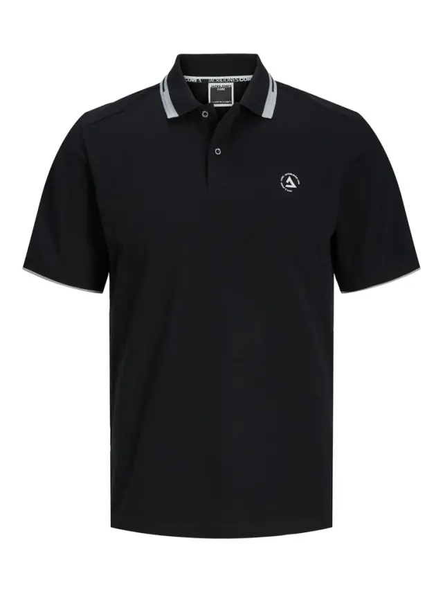 JCOHASS LOGO POLO SS LN black