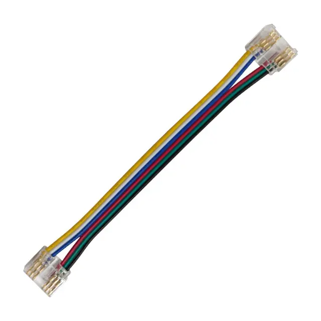 CONNECTOR FOR COB RGB CCT STRIP 12mm PCB WIDTH-10CM 6 WIRES IN THE MIDDLE / PC12RGBCCTMIDCABLEC