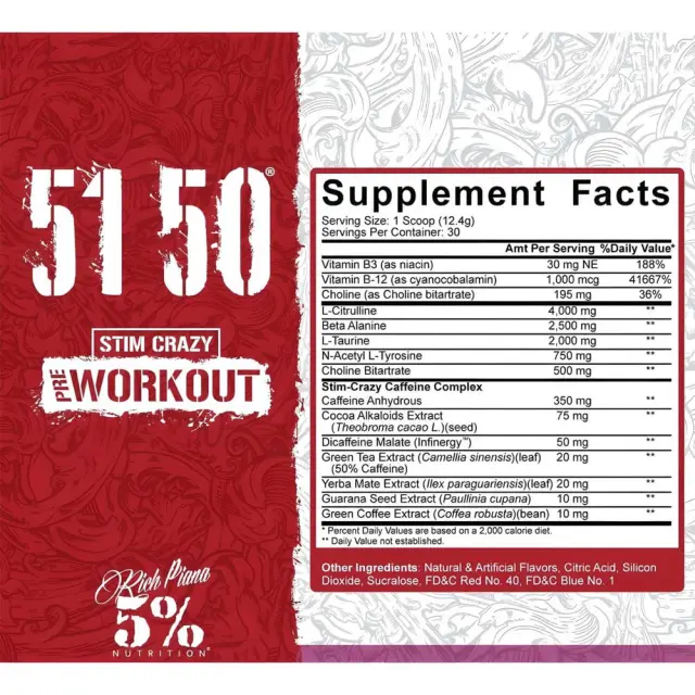 5% Nutrition 5150 High Stimulant Pre-workout: Legendary Series citrus-mango, 30-servings 2