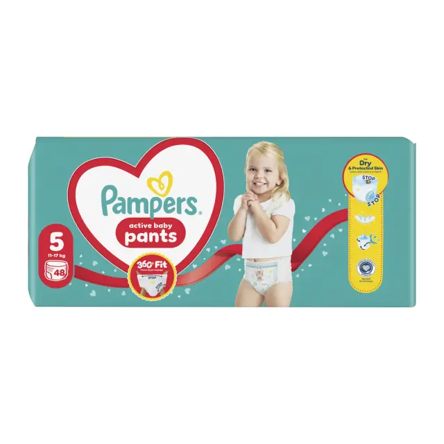 Pampers Active Baby Pants Πάνα-βρακάκι Μέγεθος 5  11-17kg  48τμχ 2