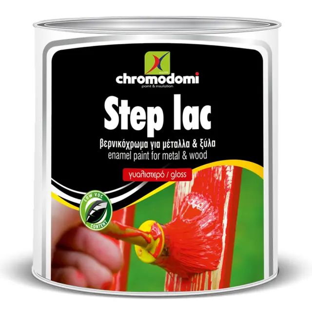 CHROMODOMI ΛΑΔΟΜΠΟΓΙΑ STEP LAC ΓΥΑΛΙΣΤΕΡΗ ΓΙΑ ΜΕΤΑΛΛΑ & ΞΥΛΑ ΛΕΥΚΟ 750ml