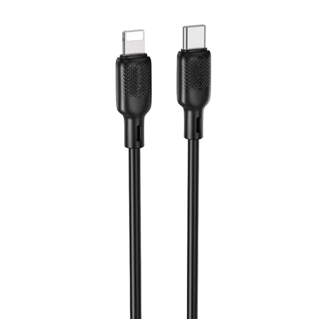 Borofone® - Lenny Series -Data Καλώδιο USB-C σε Lightning 27W 2m- Black. 2