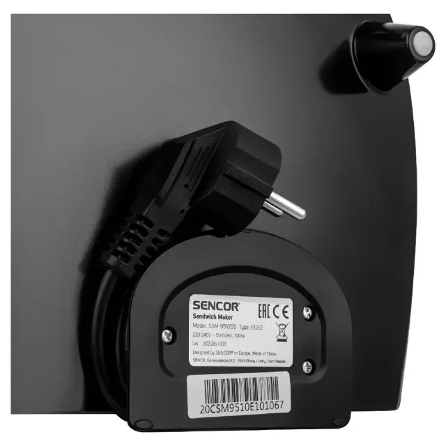 Τοστιέρα με 5 Αποσπώμενες Πλάκες CoolTouch Sencor SSM 9510SS Ασημί 3