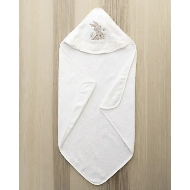 Βρεφική Κάπα 75x75 400gsm Nima Sweet Baby White 100% βαμβακερό