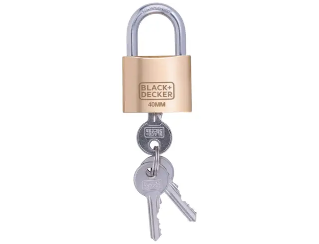Λουκέτο ασφαλείας Πέταλο Black+Decker με 3 κλειδιά - 40mm 8301100000000000 2
