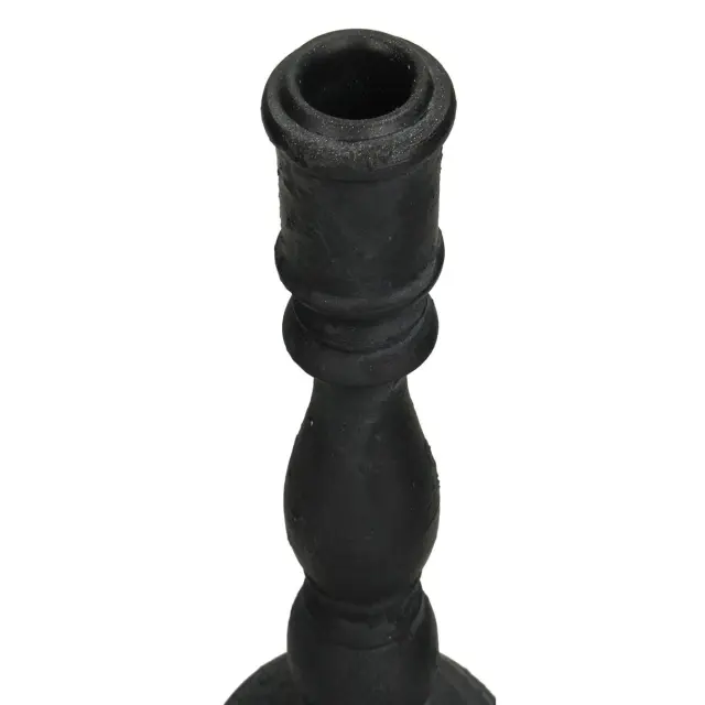 Κηροπήγιο Μαύρο Polyresin 7.5x7.5x14cm 3