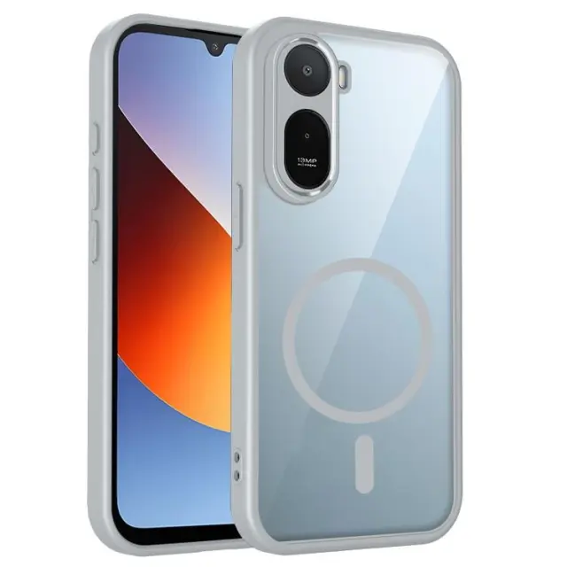 Hybrid Magsafe Θήκη για Redmi A7 Pro/Poco C85x-Clear/Grey OEM