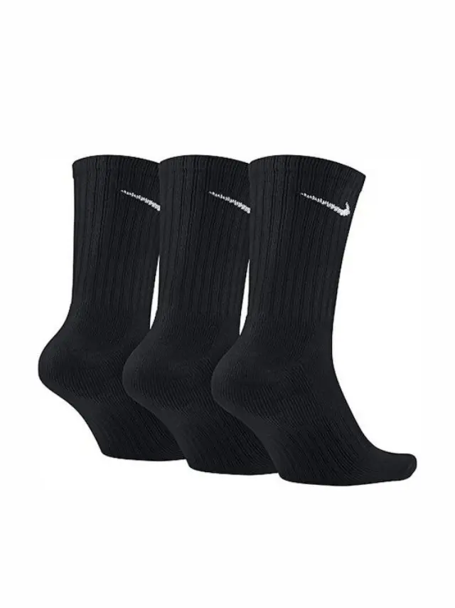 Nike Αθλητικές Κάλτσες Μαύρες 3 Ζεύγη - 38-42
