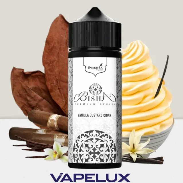 Bisha by Omerta Flavor Shots Vanilla Custard Cigar 20ml to 120ml